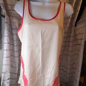 Express Beige and Coral Tank Top